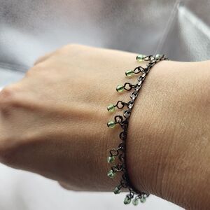 Delicate Chain With Dangling Bead Bracelet